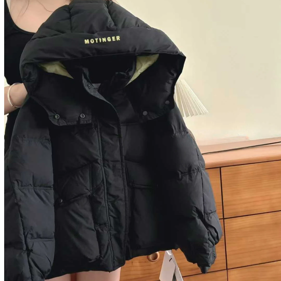 男女童25冬后背N印花连帽羽绒服1277