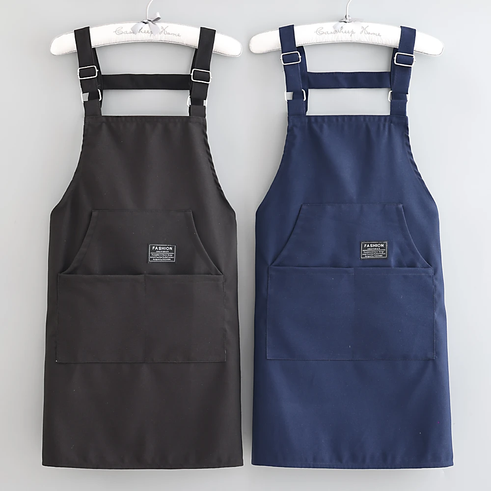 爆款家用围腰帆布无袖围裙耐污耐磨罩衣防油耐穿工作服可定制男女