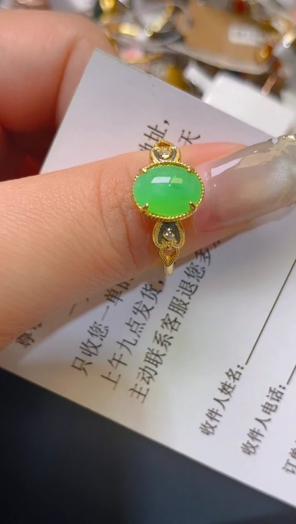 【闪购商品】翡翠耳饰银S925镶嵌天然A货翡翠1