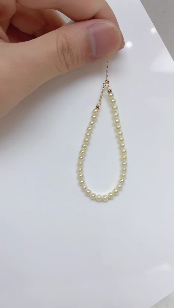 18K金镶嵌海水珍珠手链