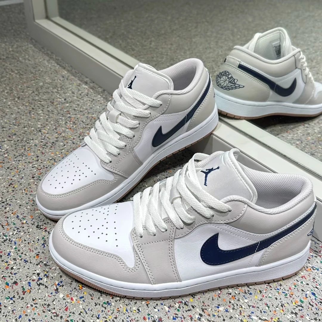 Air Jordan 1 Low AJ1白蓝 舒适百搭 男子低帮休闲板鞋官方正品
