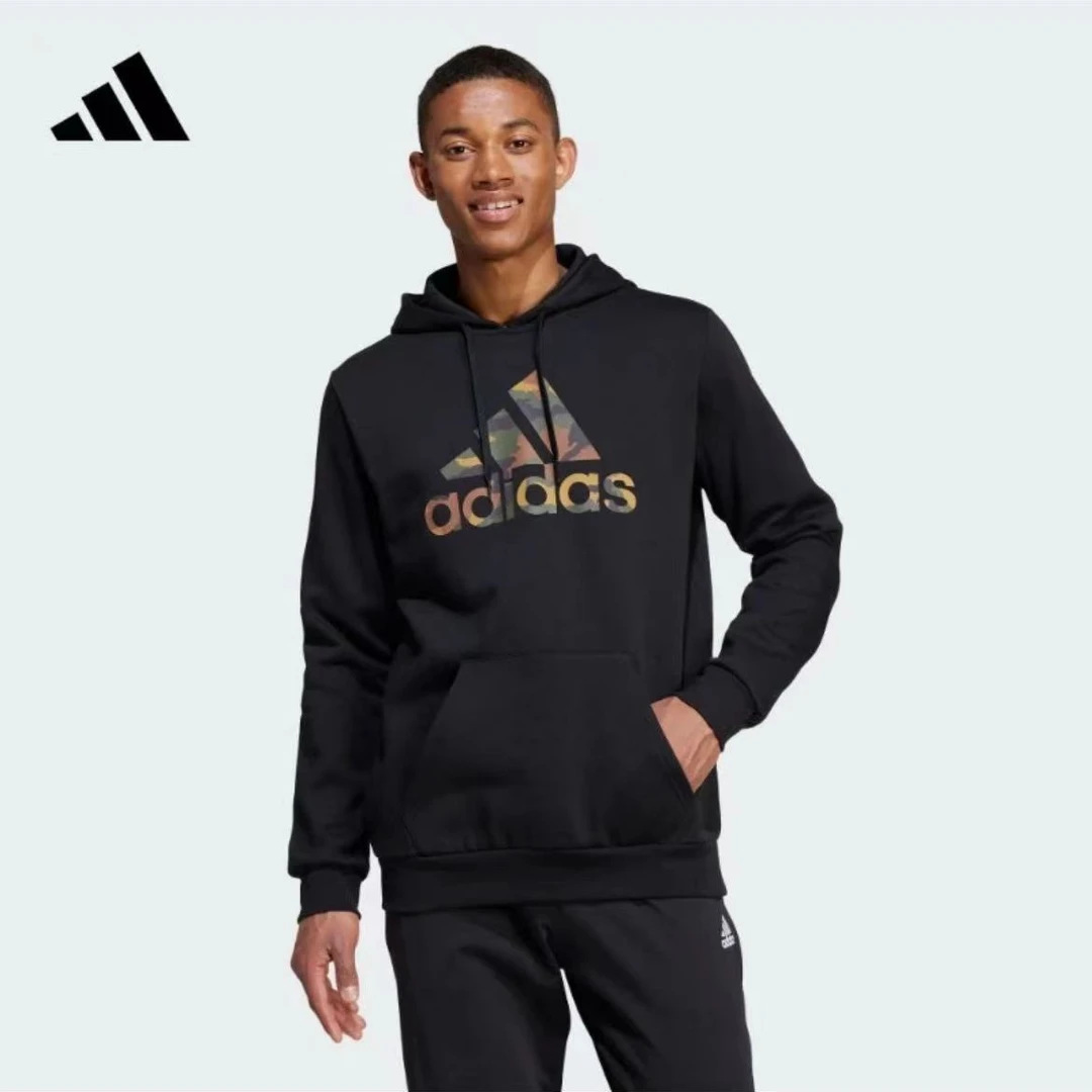 阿迪达斯~轻运动男款休闲连帽卫衣套头衫 adidas IW2678
