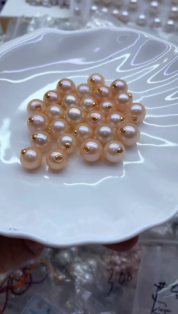 淡水珍珠银S925镶嵌吊坠(不含链)多样性发其一，非无暇