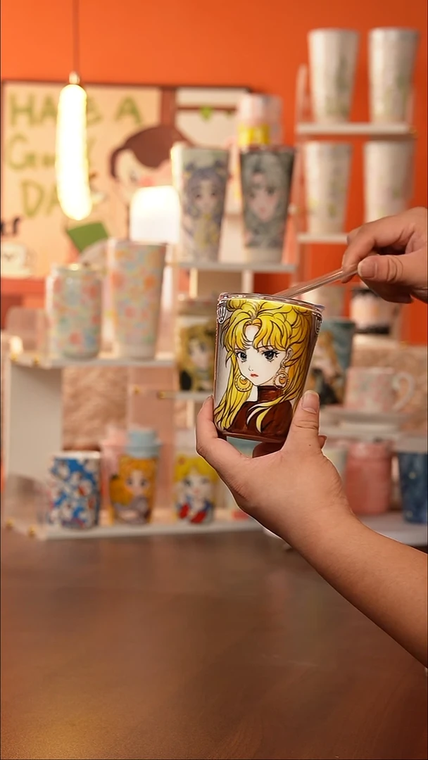 景德镇手工手绘文创陶瓷杯