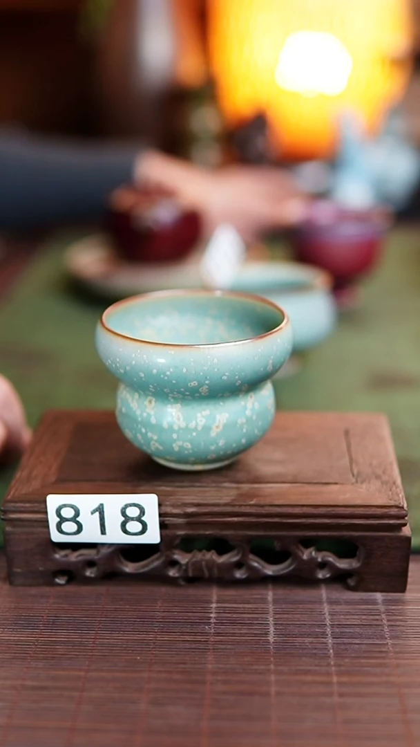 818*钧瓷气炭混烧 葫芦杯