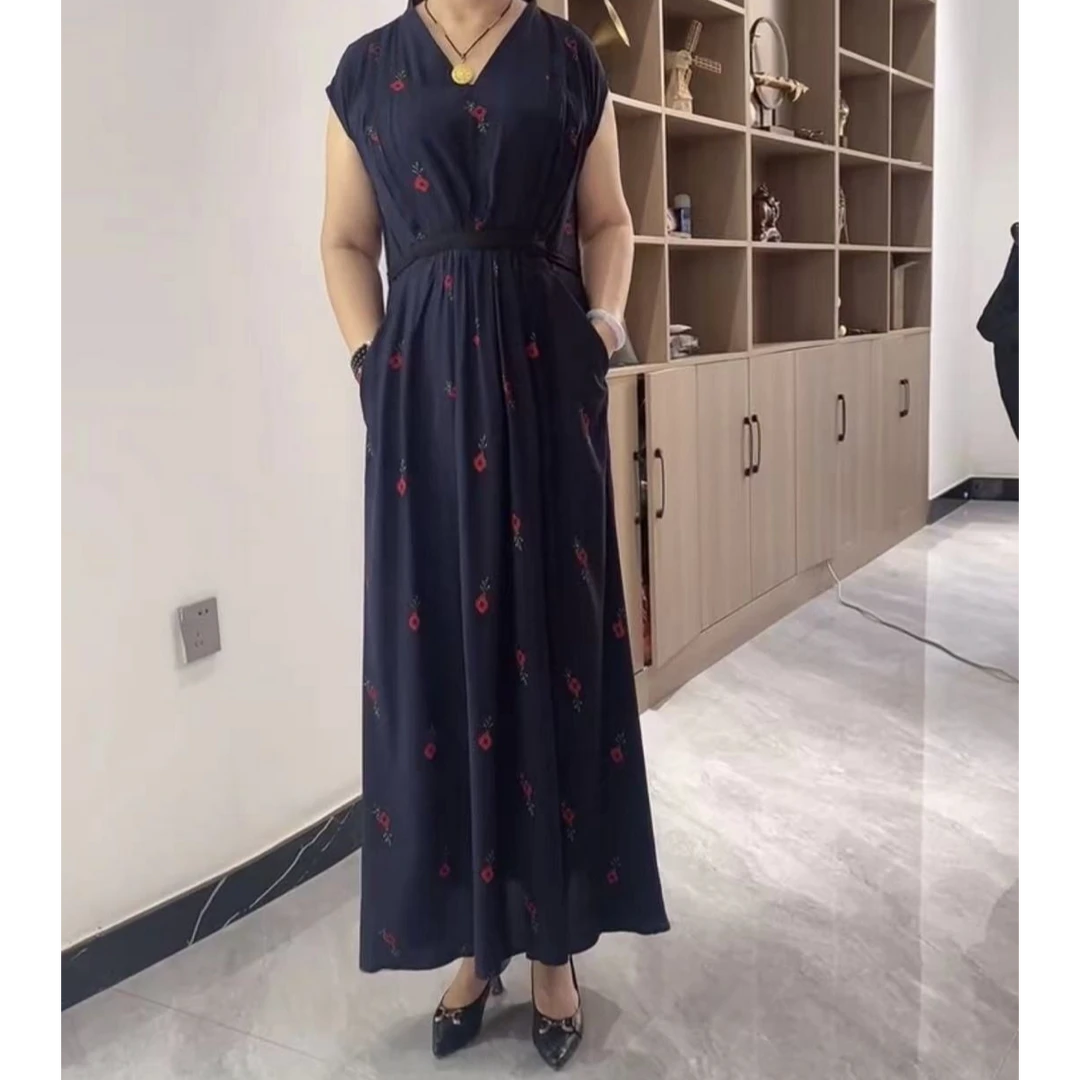 V领高端显瘦遮肉洋气长裙（2563）