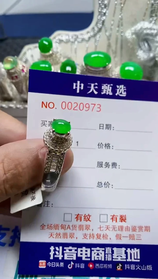 未镶嵌戒指翡翠/0973