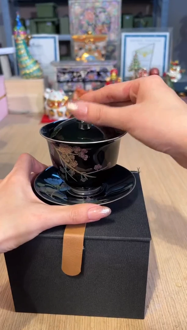 【闪购商品】杯36黑花三才