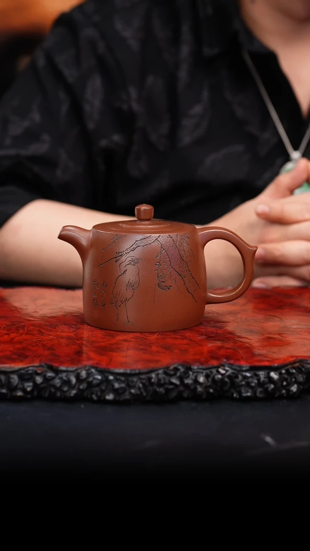 【闪购商品】紫砂茶壶21 井栏,SLB,龙山紫泥