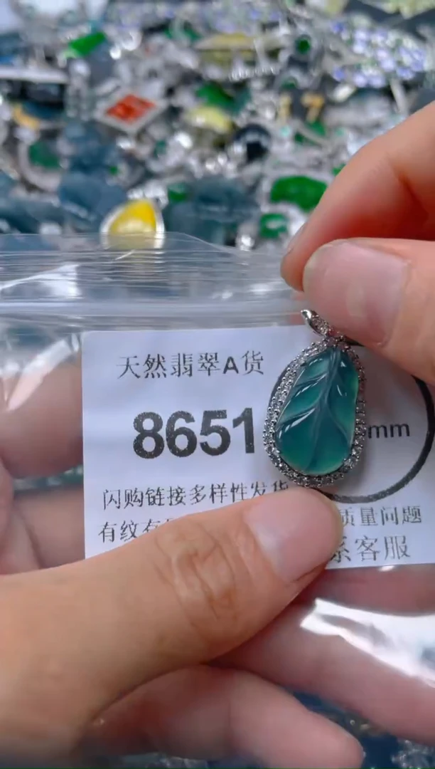 翡翠未镶嵌颈饰8651