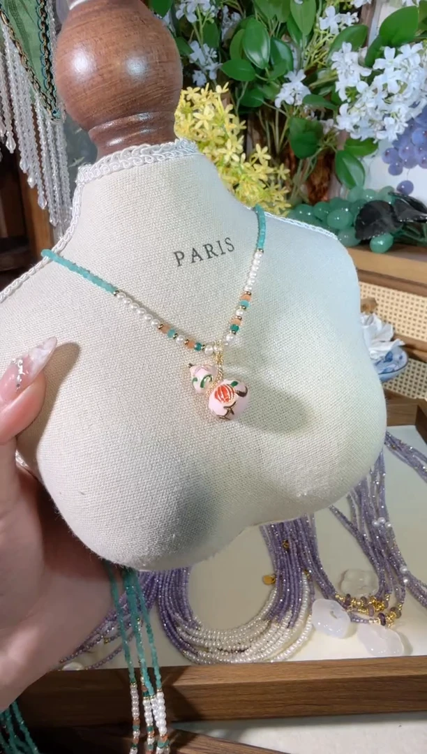 项链合金天河石葫芦 043