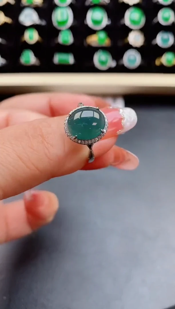 【闪购商品】翡翠戒指银S925镶嵌05800