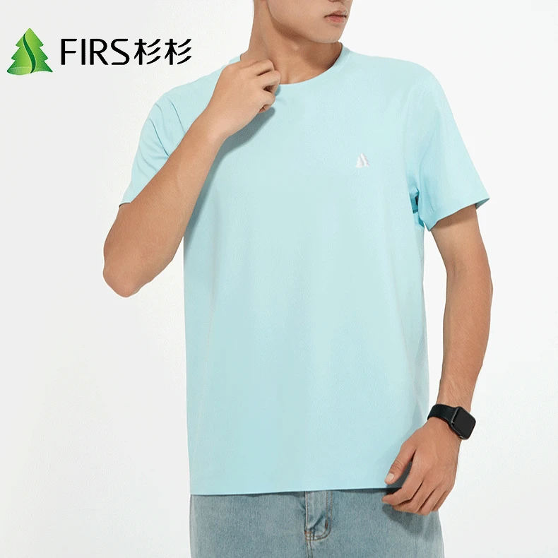 FIRS/杉杉夏季男女圆领凉感T恤亲肤透气舒适速干休闲短袖