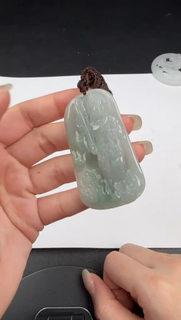 吊坠(不含链)18K金镶嵌翡翠翡翠饰品-49