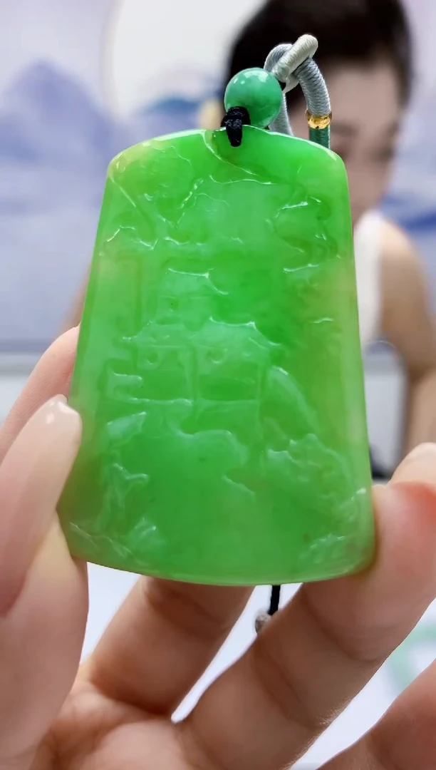 定制翡翠未镶嵌3099xx-毛货挂件15