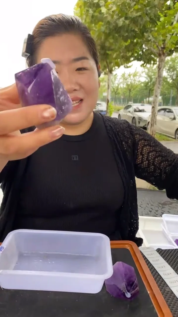 未镶嵌珠宝半成品水晶紫晶柱子D17多样性发其一