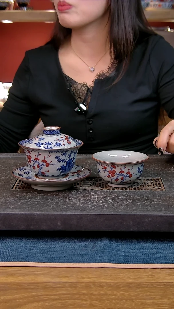 简装家用款2件套 老陶泥开片纹陶瓷茶具