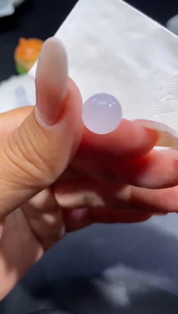 定制翡翠未镶嵌心**水翡翠毛货-3555