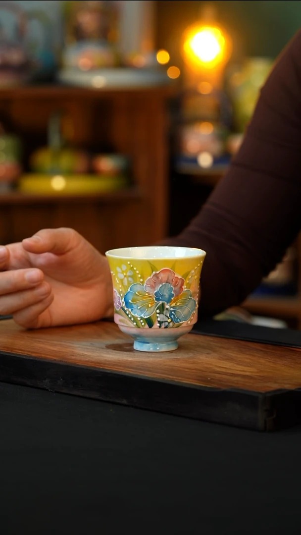 杯手绘心瓷陶瓷浮力