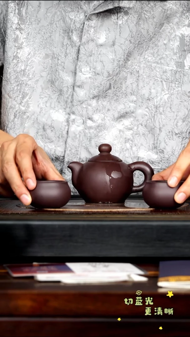 茶壶紫砂宜兴紫砂ZCP 黑墩头 芙蓉珠200cc