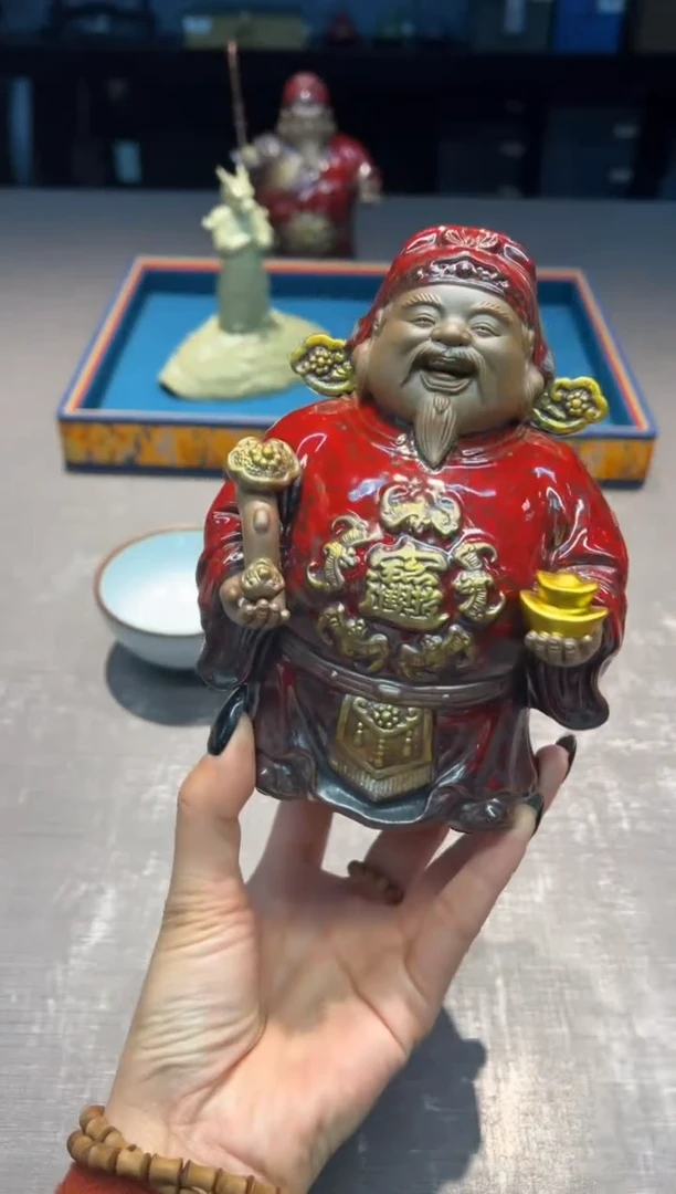 【闪购商品】王顺 小财神（红色）摆件