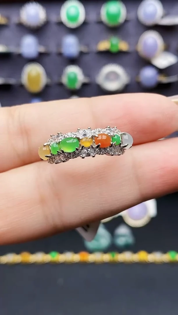 银S925镶嵌戒指翡翠1320