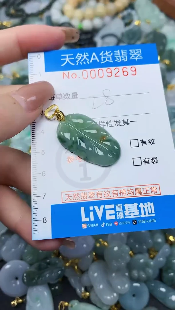 颈饰未镶嵌翡翠净货挂件-9269