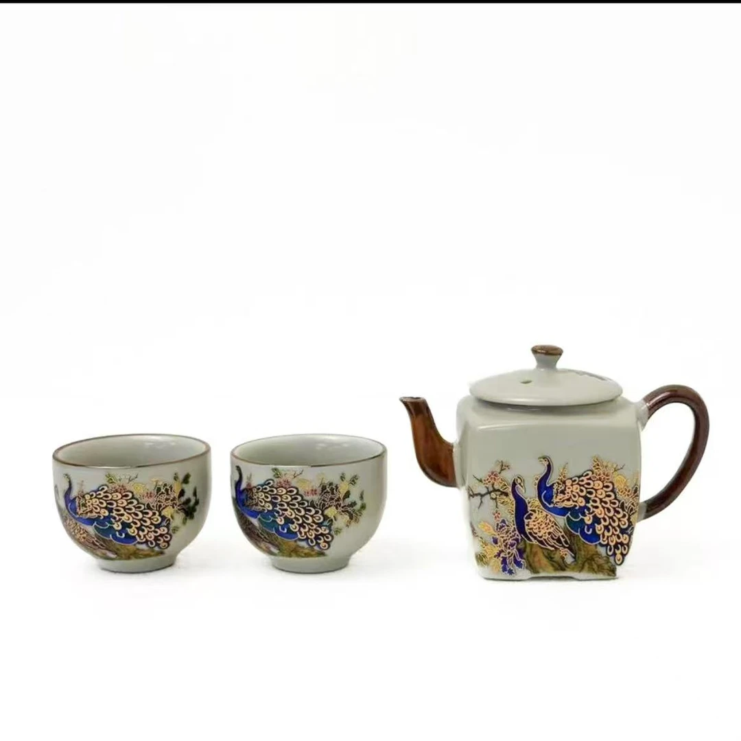 四方孔雀壶茶具套装简约设计实用家用泡茶壶ZHDP031