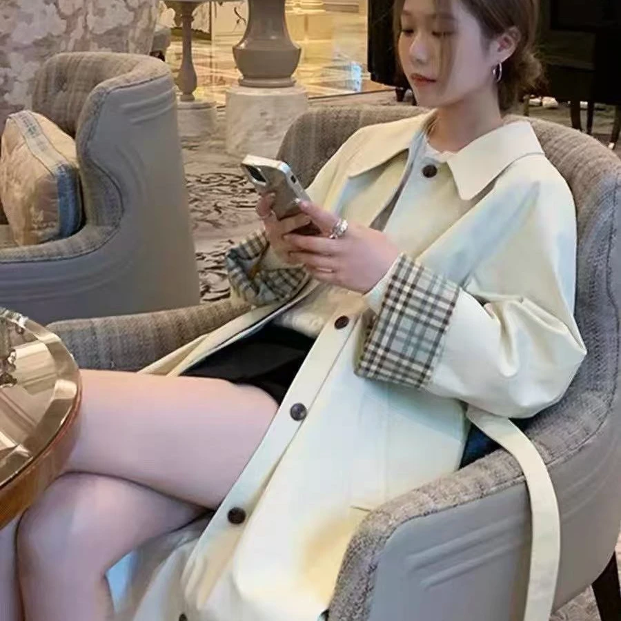 111S2361 2025春季新款女风衣外套时尚中长款