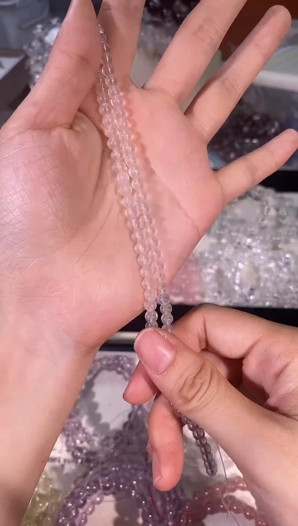 水晶手串未镶嵌白水双圈4MM