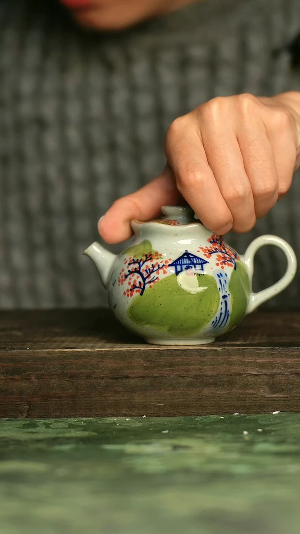 青诗集手工手绘瓷器