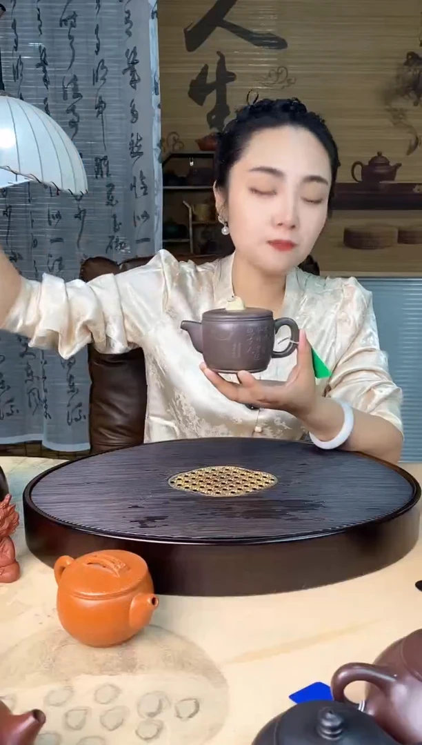 茶壶紫砂玉兔刻字汉瓦 段泥