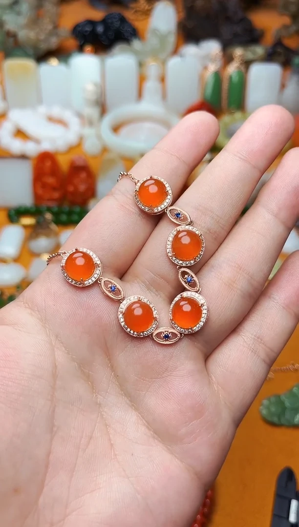 【闪购商品】南红玛瑙手链银S925镶嵌手链