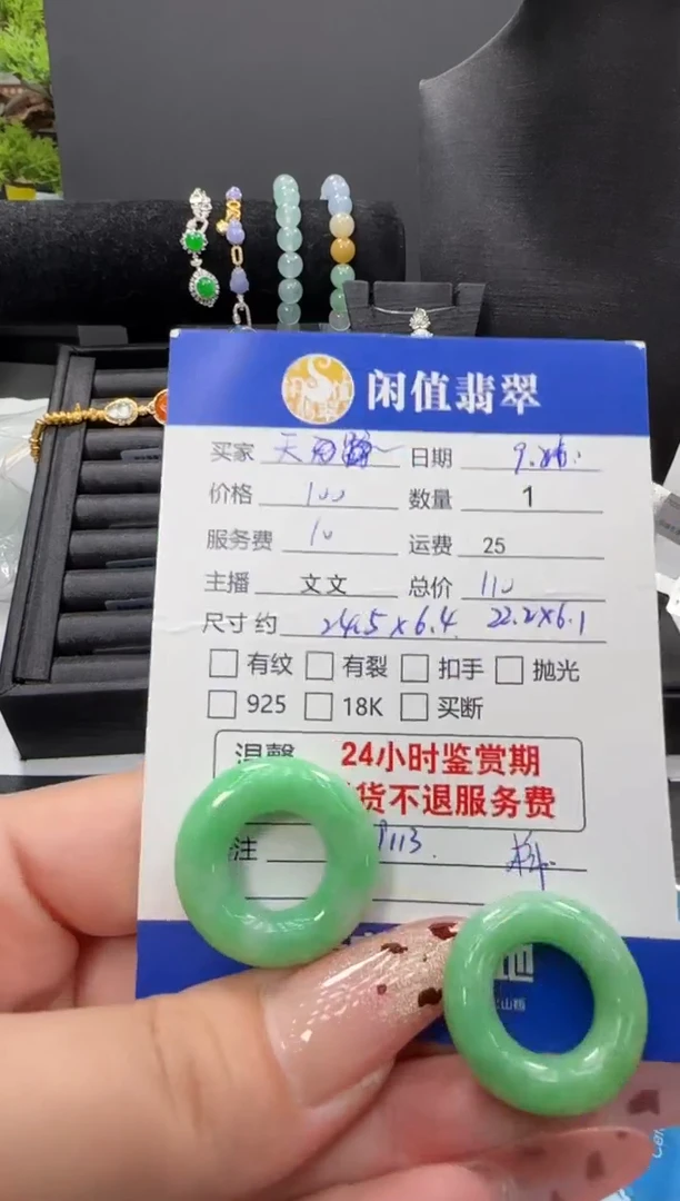 颈饰未镶嵌翡翠天*?翡翠吊坠