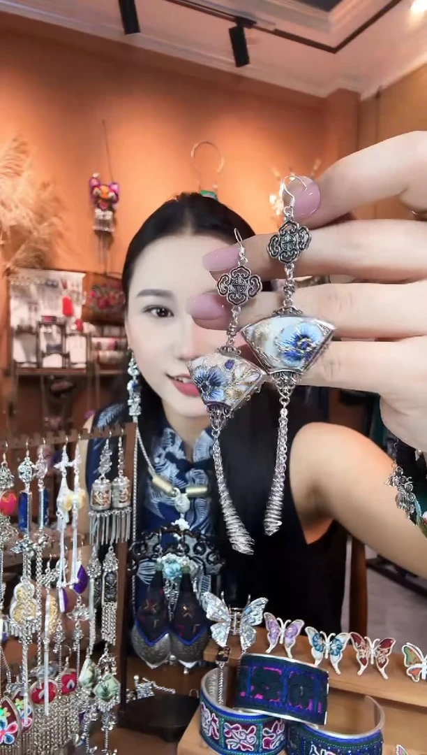 刺绣纯手工民族风耳环