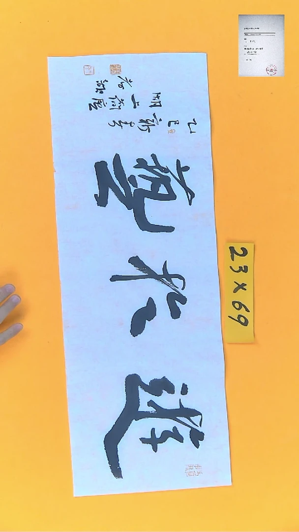 【闪购商品】书法江孝龙书法作品23*69游于艺