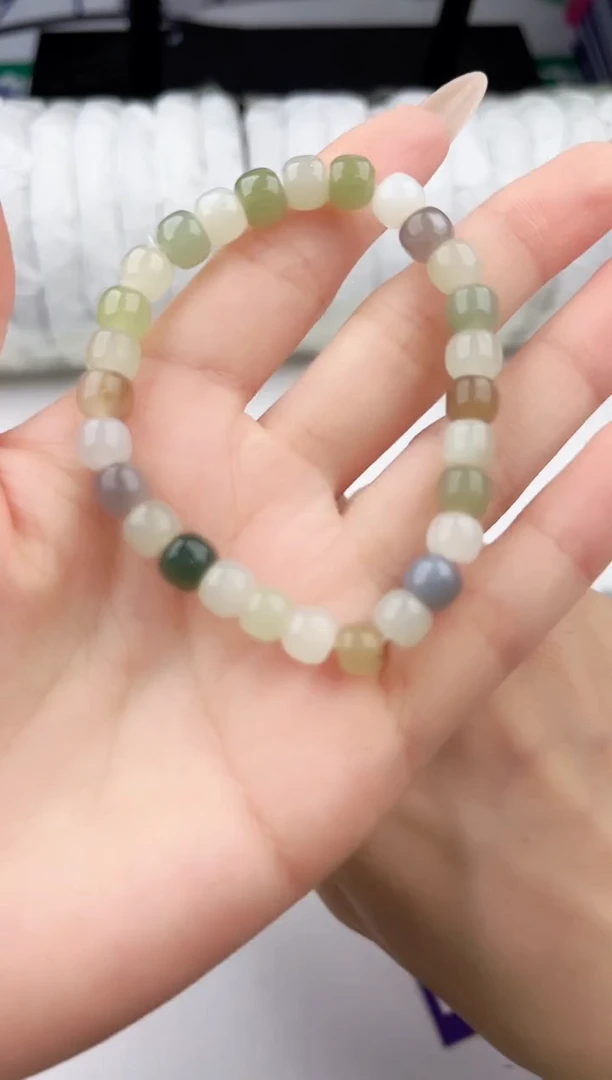 未镶嵌手串和田玉1颜色微差无瑕疵