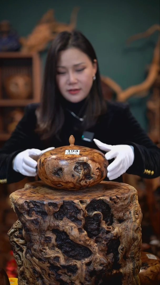 【闪购商品】枣木雷击枣木茶叶罐