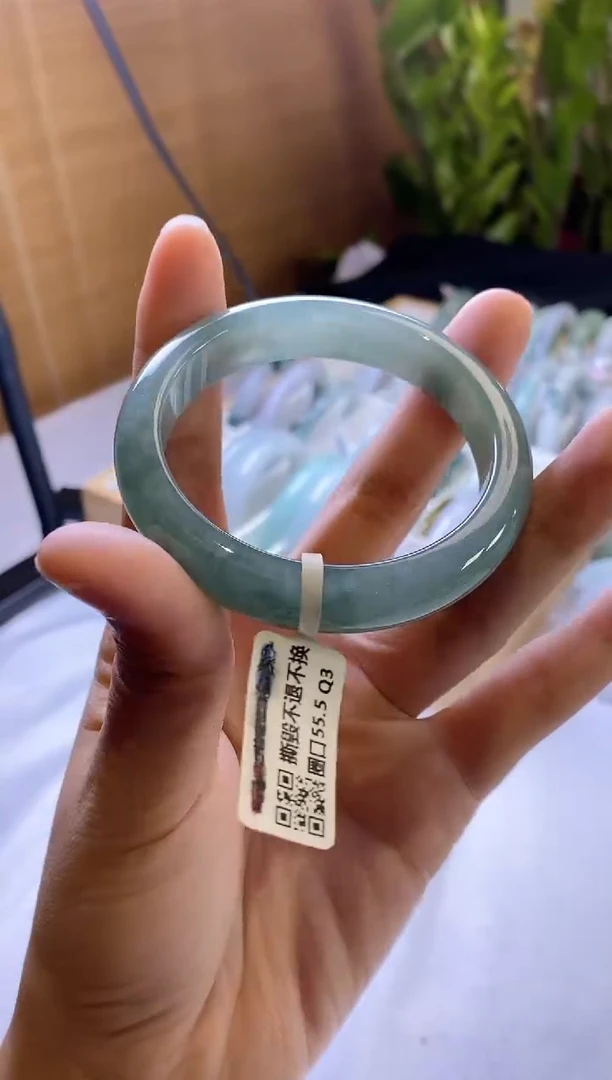 未镶嵌手镯翡翠正圈55圈口，4014