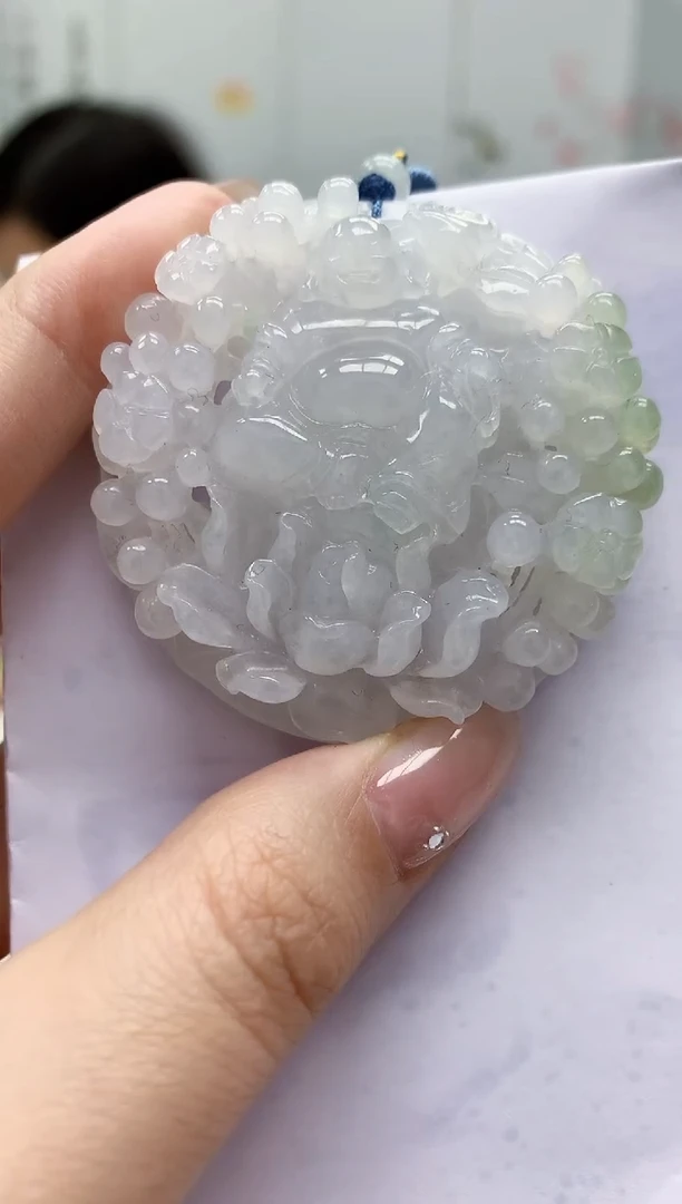 【闪购商品】定制翡翠未镶嵌4852jw-毛货挂件逍遥佛109