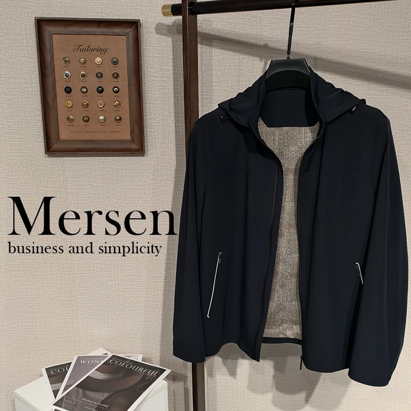 美尔森男士休闲高端秋款休闲通勤男装夹克 6252