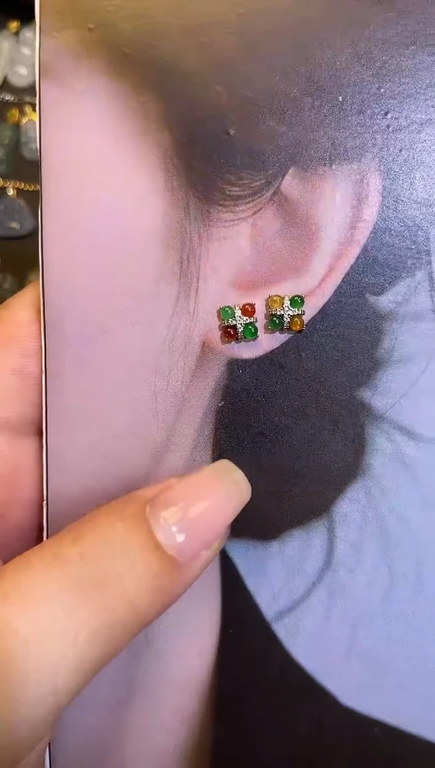 翡翠银S925镶嵌吊坠(不含链)1