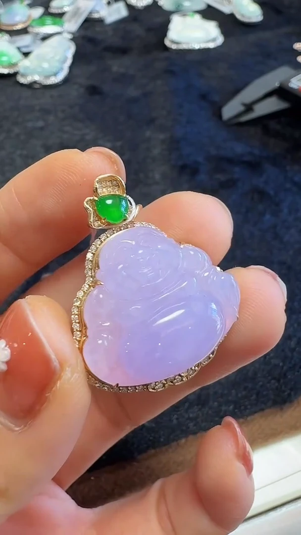 【闪购商品】翡翠吊坠(不含链)18K金镶嵌吊坠