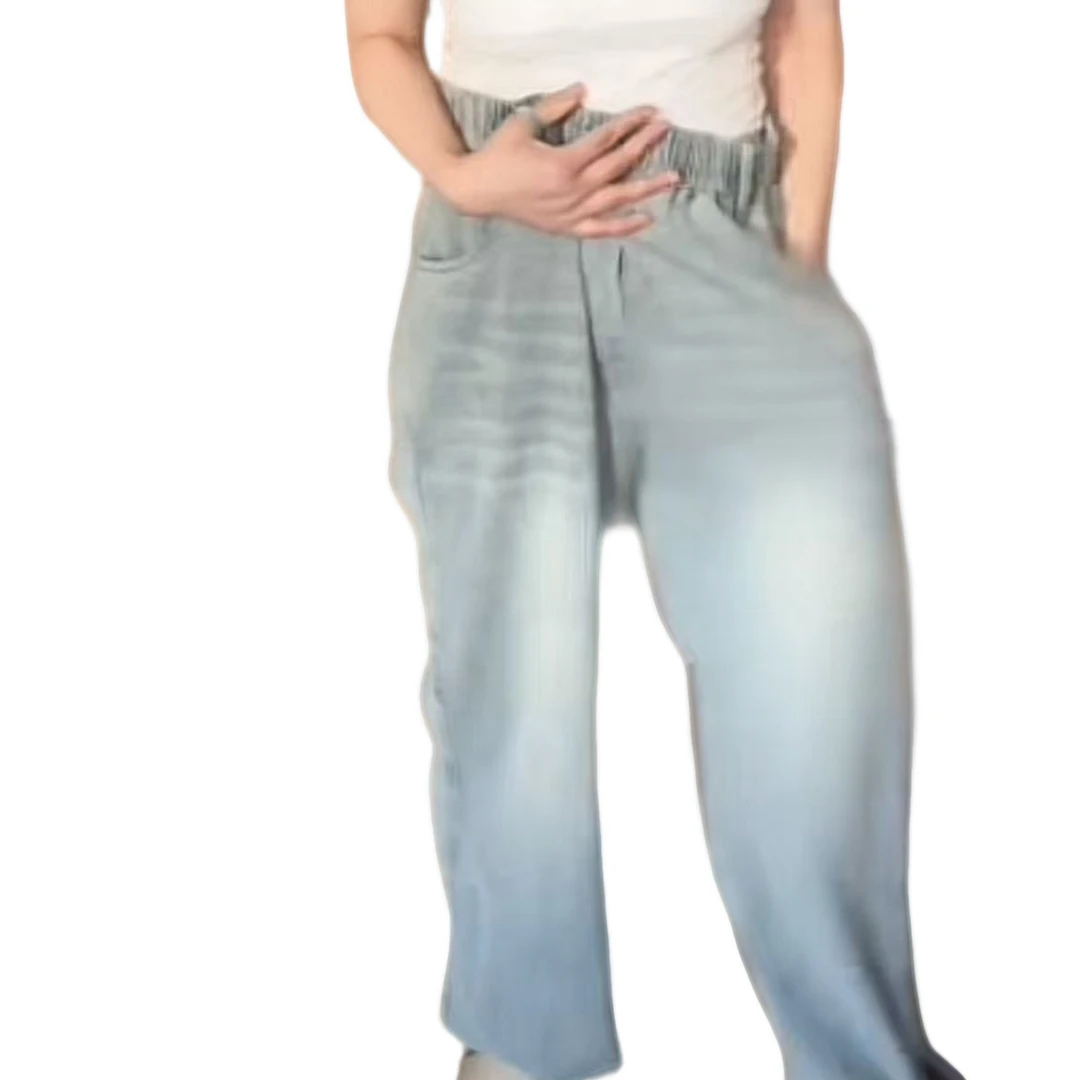 松紧腰牛仔裤   哈哈服装