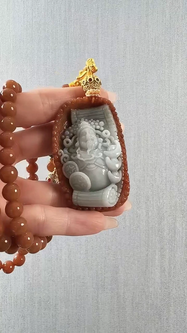 颈饰未镶嵌翡翠财神