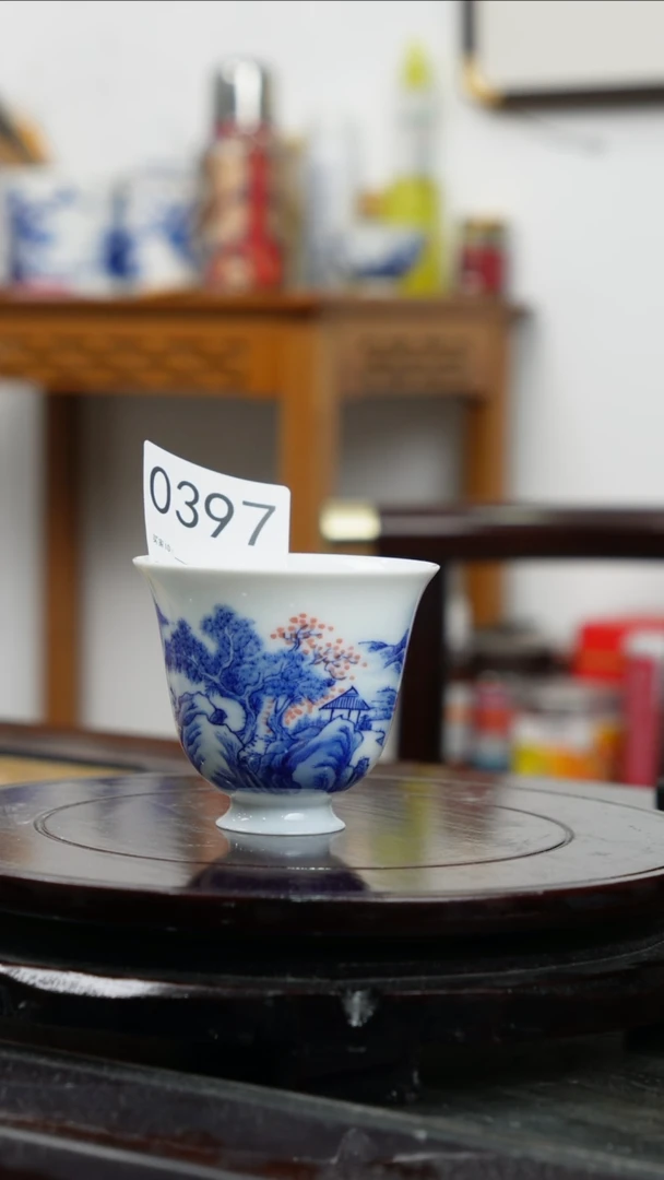 【闪购商品】杯子青花山水主人杯397