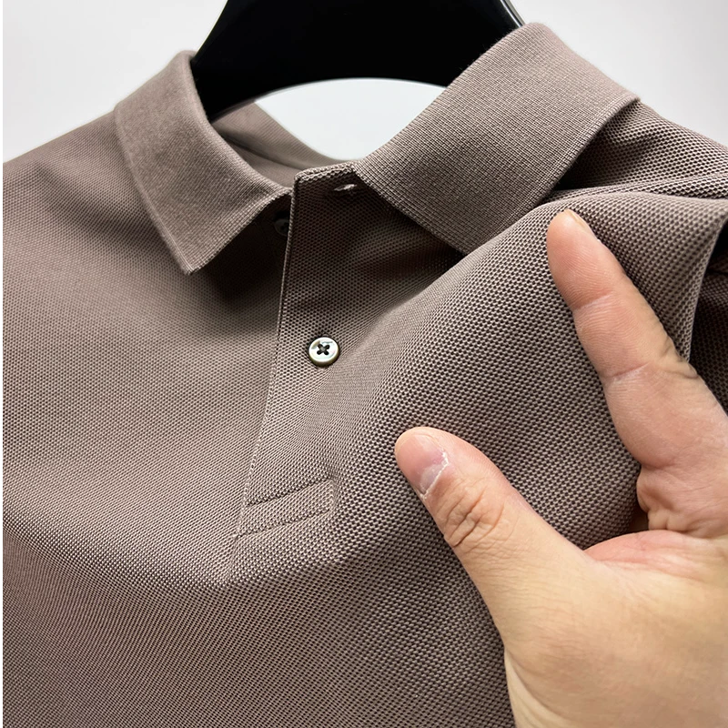 in cotton sea高品质纯棉短袖T恤男士夏季新款纯色百搭休闲POLO衫