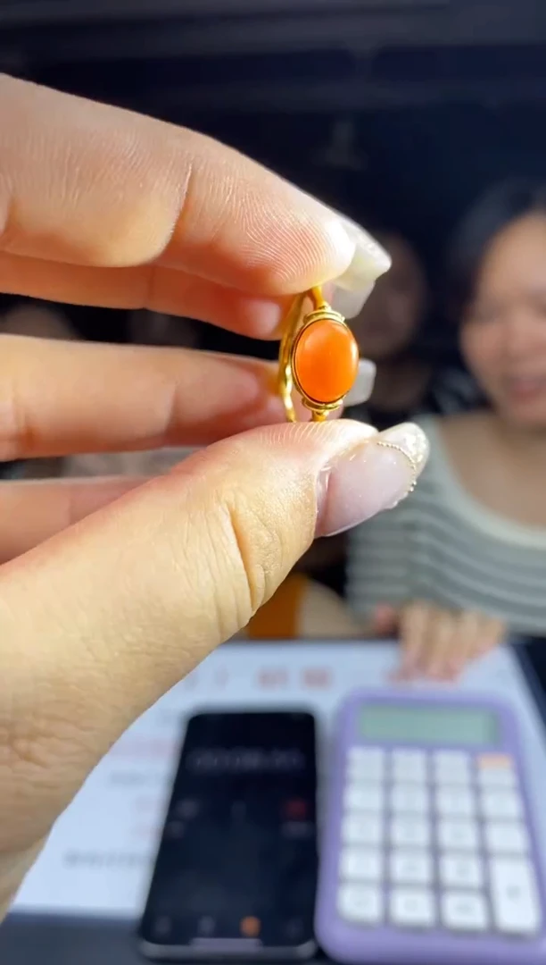 南红玛瑙银S925镶嵌戒指多样性-戒指-J1741