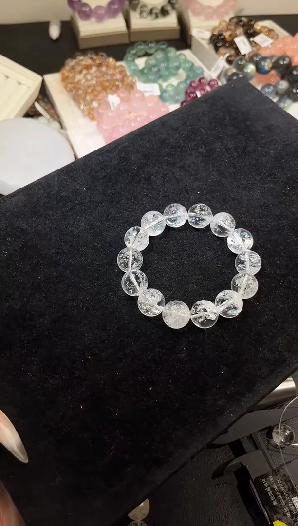 未镶嵌手链水晶多样性发一Q91白阿塞15mm+