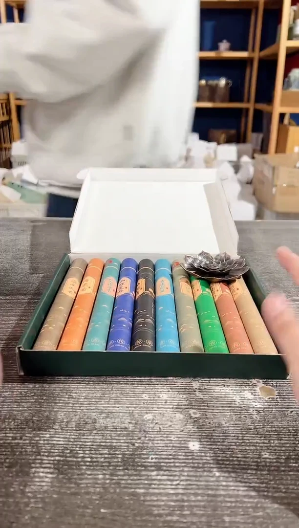 【闪购商品】其他天然10管线香礼盒装+莲花香炉